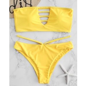 ✨3/$30✨Zaful Lattice Bandeau Bikini